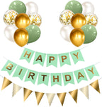 Happy Birthday Banner Party Decorations Bunting Banners 12