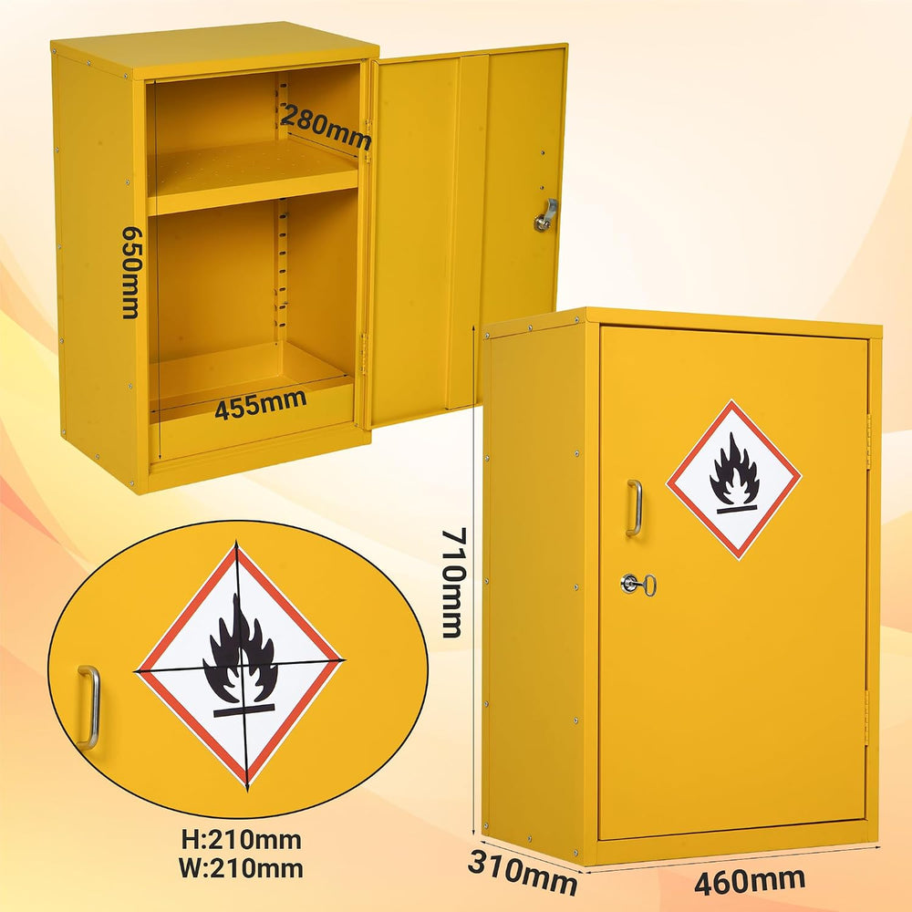 Hazardous Substance Storage Cabinet Metel Coshh Cupboard