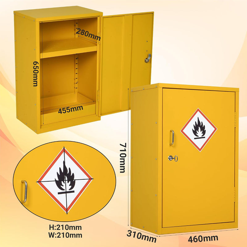 Hazardous Substance Storage Cabinet Metel Coshh Cupboard