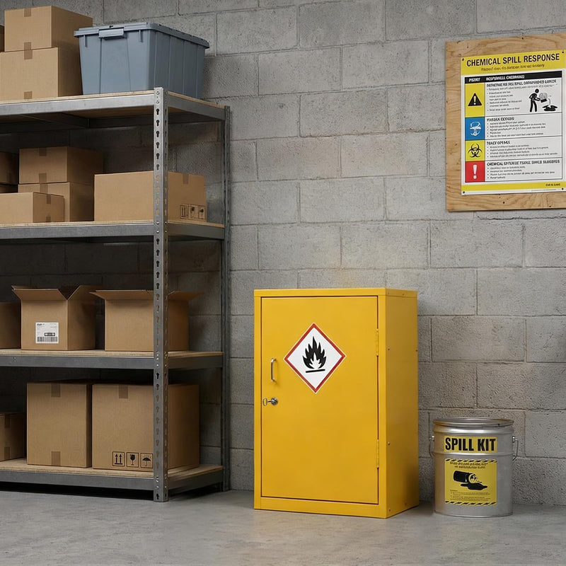Hazardous Substance Storage Cabinet Metel Coshh Cupboard