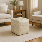 Heaven Hush Unstuffed Pouffe Cover Ottoman Handmade Hair-On