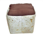 Heaven Hush Unstuffed Pouffe Cover Ottoman Handmade Hair-On