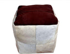 Heaven Hush Unstuffed Pouffe Cover Ottoman Handmade Hair-On