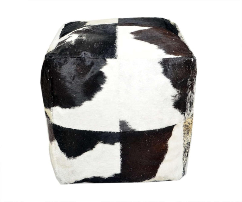 Heaven Hush Unstuffed Pouffe Cover Ottoman Handmade Hair-On