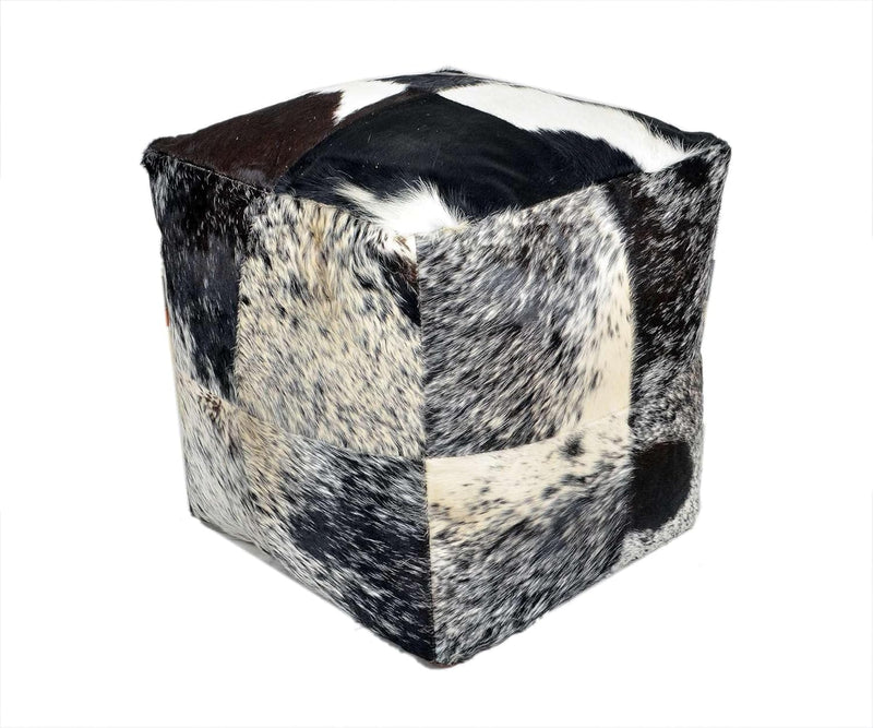 Heaven Hush Unstuffed Pouffe Cover Ottoman Handmade Hair-On