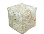 Heaven Hush Unstuffed Pouffe Cover Ottoman Handmade Hair-On