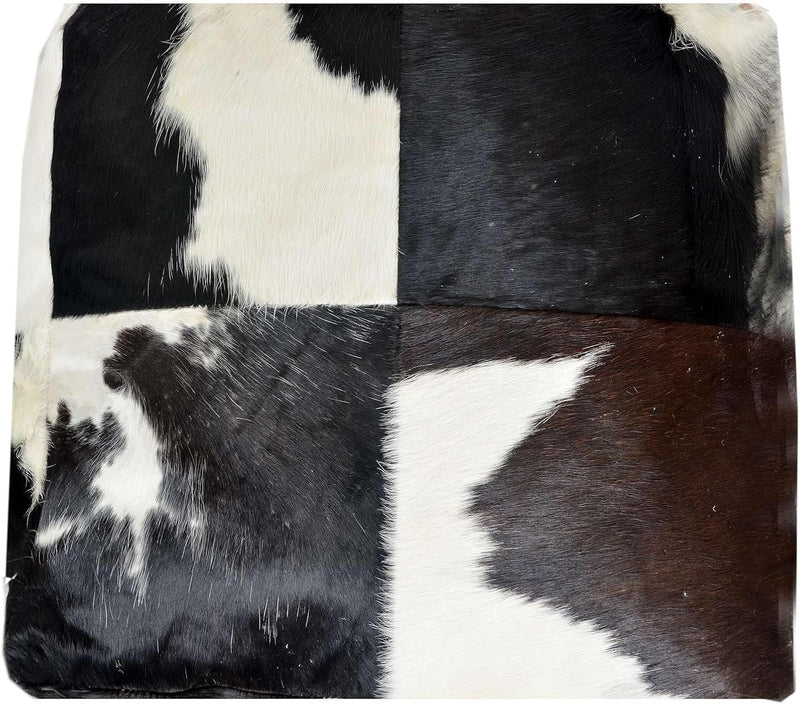 Heaven Hush Unstuffed Pouffe Cover Ottoman Handmade Hair-On