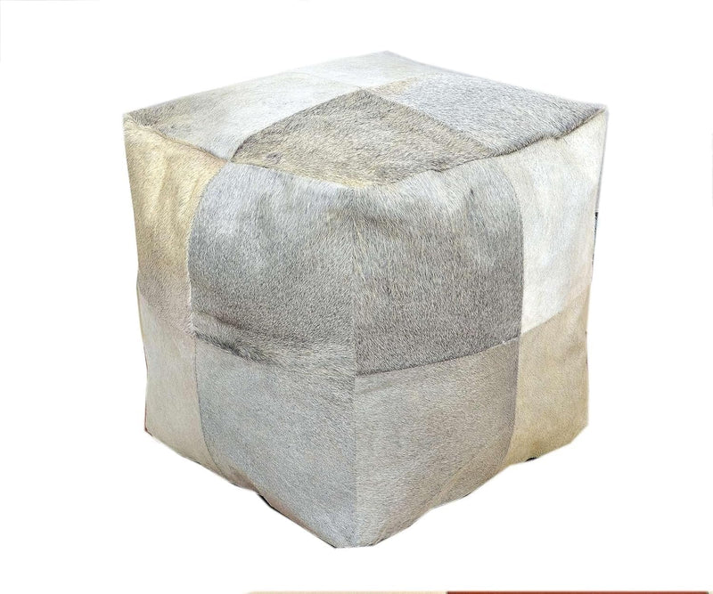 Heaven Hush Unstuffed Pouffe Cover Ottoman Handmade Hair-On