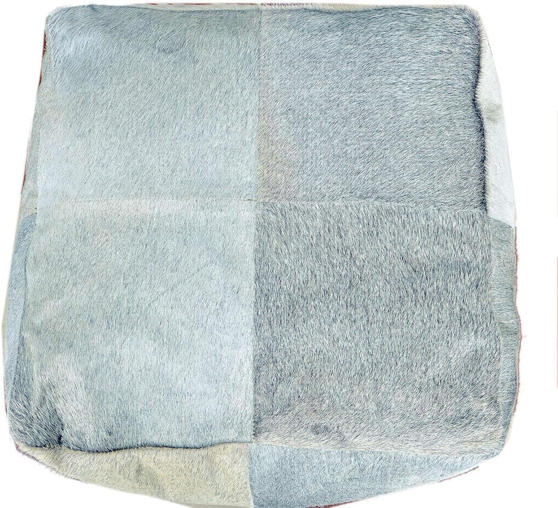 Heaven Hush Unstuffed Pouffe Cover Ottoman Handmade Hair-On