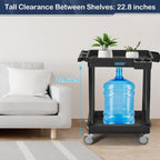 Heavy Duty 2-Shelf Utility Cart 28x19 Inch 220
