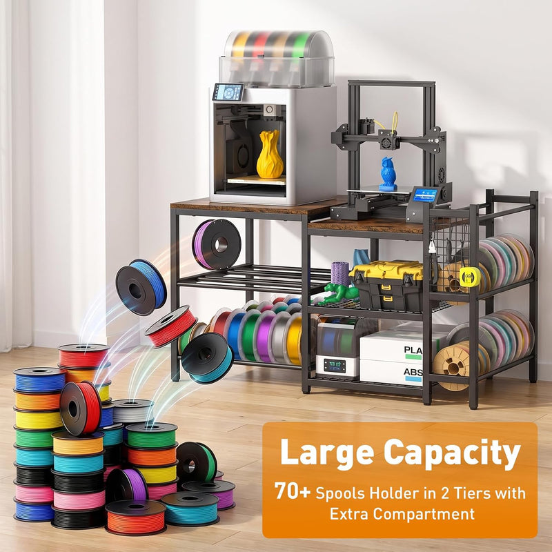Heavy Duty 3d Printer Table with Filament Storage
