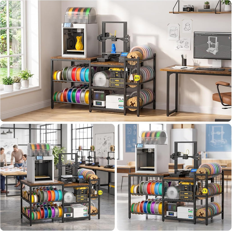 Heavy Duty 3d Printer Table with Filament Storage