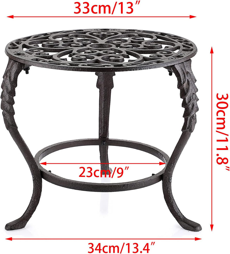 Heavy Duty Cast Iron Plant Stand Rust Proof