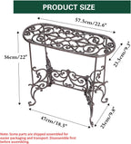Heavy Duty Cast Iron Potted Plant Stand 19.3-Inch