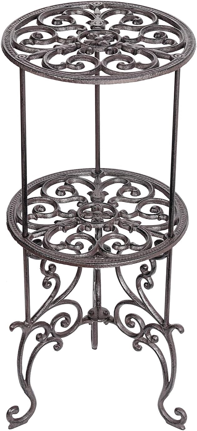 Heavy Duty Cast Iron Potted Plant Stand 19.3-Inch
