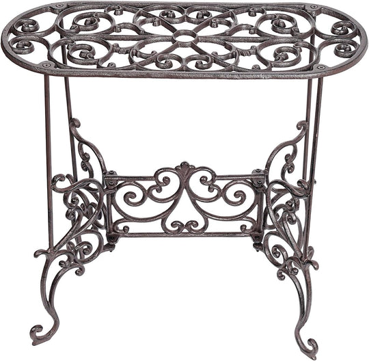 Heavy Duty Cast Iron Potted Plant Stand Garden