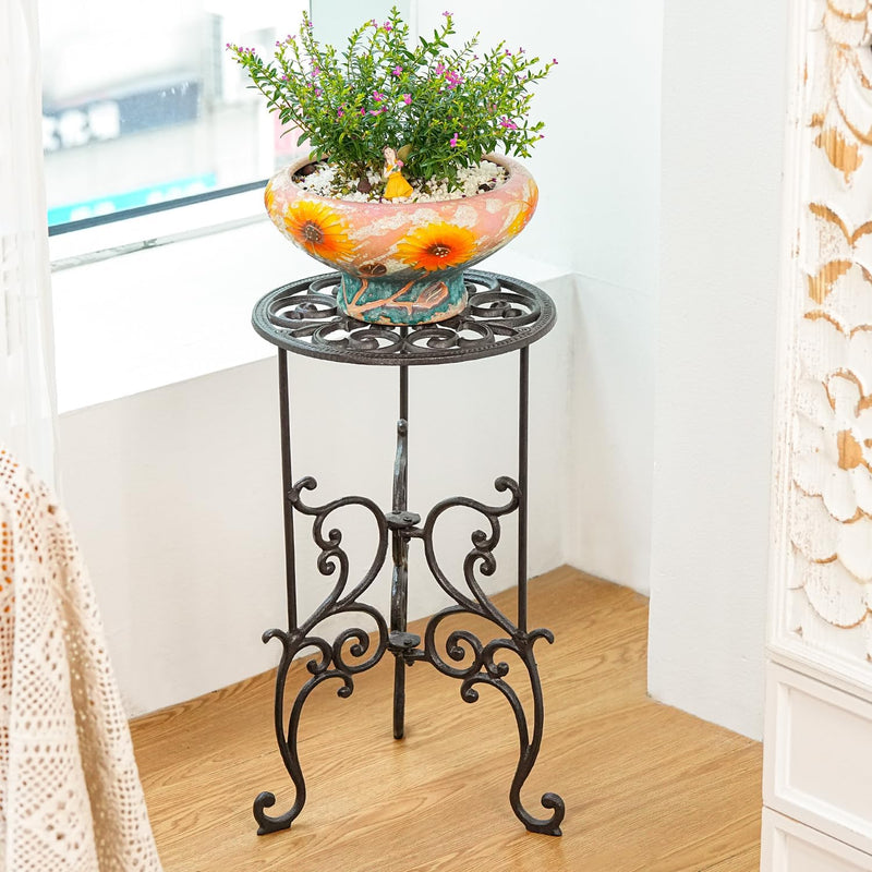 Heavy Duty Cast Iron Potted Plant Stand 19.3-Inch