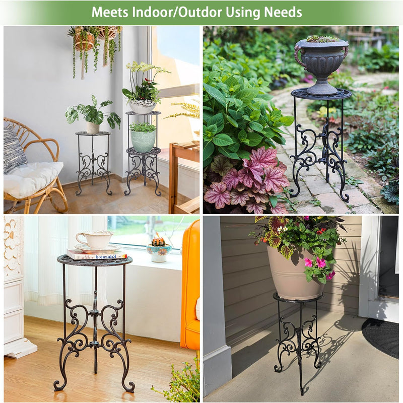 Heavy Duty Cast Iron Potted Plant Stand 19.3-Inch