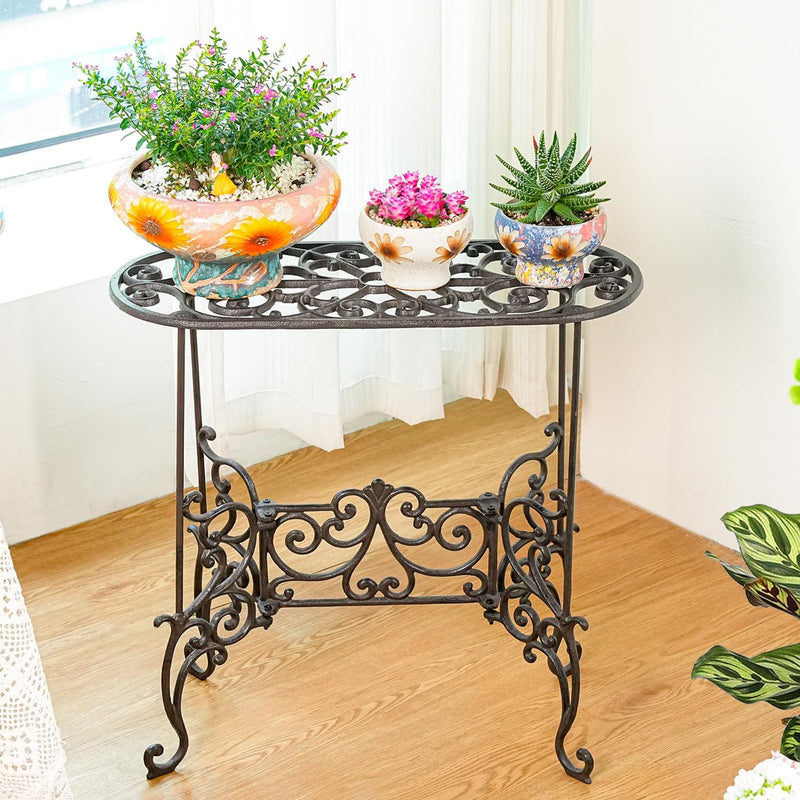 Heavy Duty Cast Iron Potted Plant Stand 19.3-Inch