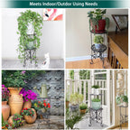 Heavy Duty Cast Iron Potted Plant Stand 19.3-Inch
