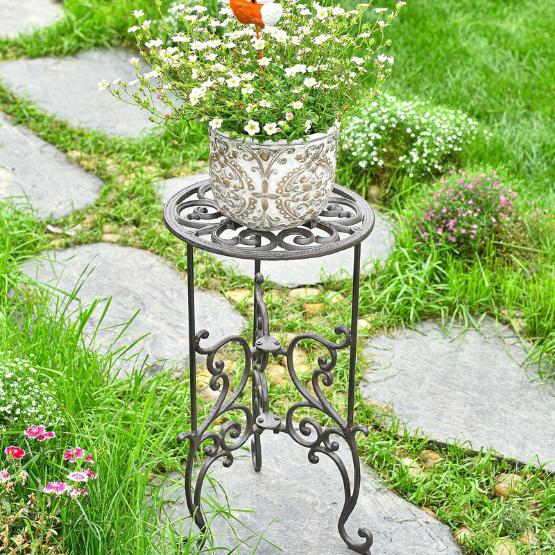 Heavy Duty Cast Iron Potted Plant Stand 19.3-Inch