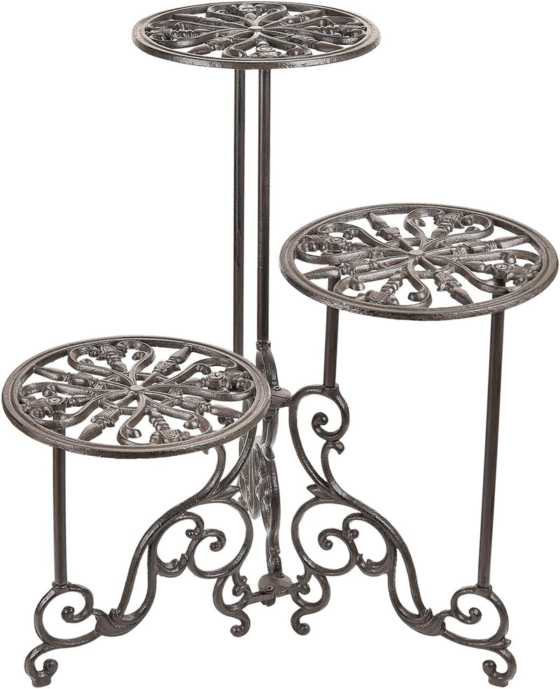 Heavy Duty Cast Iron Potted Plant Stand Garden