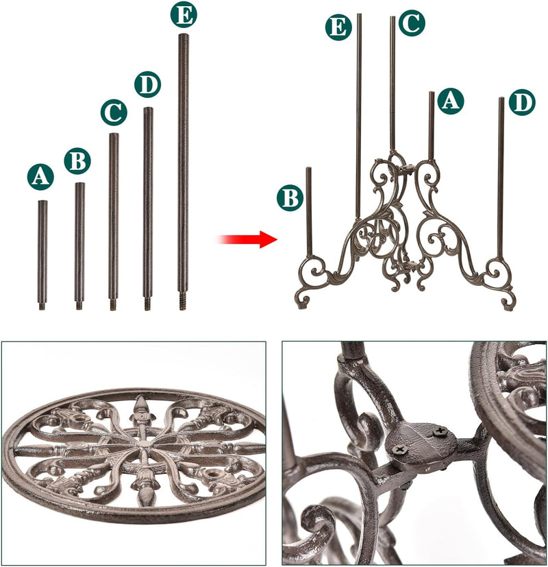 Heavy Duty Cast Iron Potted Plant Stand Garden