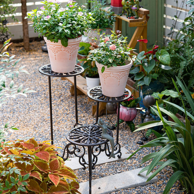 Heavy Duty Cast Iron Potted Plant Stand Garden