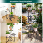 Heavy Duty Cast Iron Potted Plant Stand Garden