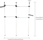 Heavy Duty Clothes Rack 2 Poles 2 Bars