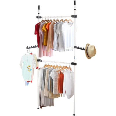 Heavy Duty Clothes Rack 4 Poles 6 Bars