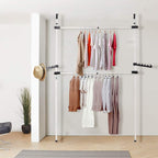 Heavy Duty Clothes Rack 4 Poles 6 Bars