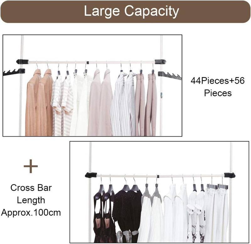 Heavy Duty Clothes Rack 4 Poles 6 Bars