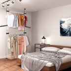 Heavy Duty Clothes Rack 4 Poles 6 Bars