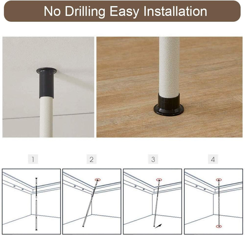 Heavy Duty Clothes Rack 4 Poles 6 Bars