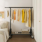 Heavy Duty Clothes Rail 136KG Capacity Extendable Hanging