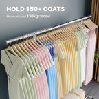 Heavy Duty Clothes Rail 136KG Capacity Extendable Hanging