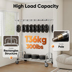 Heavy Duty Clothes Rail 136KG Capacity Extendable Hanging
