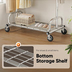 Heavy Duty Clothes Rail 136KG Capacity Extendable Hanging