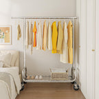 Heavy Duty Clothes Rail 136KG Capacity Extendable Hanging