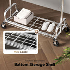 Heavy Duty Clothes Rail 204KG Capacity Adjustable Height