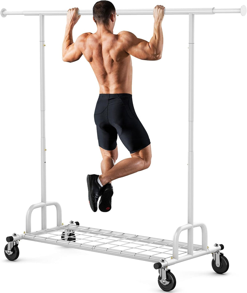 Heavy Duty Clothes Rail 238KG Capacity Extendable Hanging