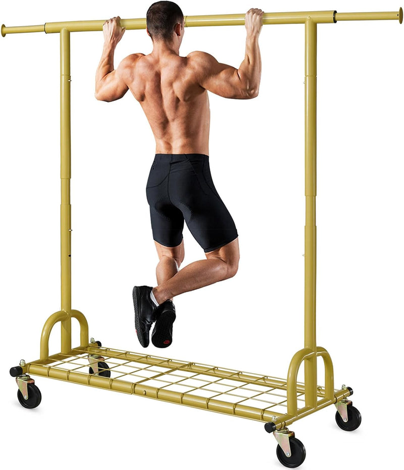 Heavy Duty Clothes Rail 238KG Capacity Extendable Hanging