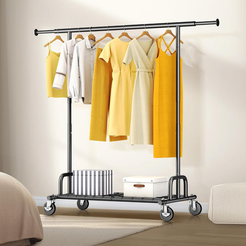 Heavy Duty Clothes Rail 238KG Capacity Extendable Hanging