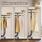 Heavy Duty Clothes Rail 238KG Capacity Extendable Hanging