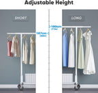 Heavy Duty Clothes Rail 238KG Capacity Extendable Hanging