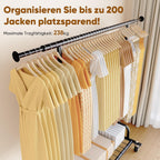 Heavy Duty Clothes Rail 238KG Capacity Extendable Hanging
