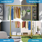 Heavy Duty Clothes Rail 238KG Capacity Extendable Hanging