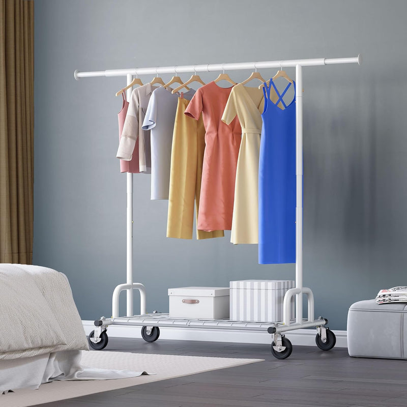 Heavy Duty Clothes Rail 238KG Capacity Extendable Hanging