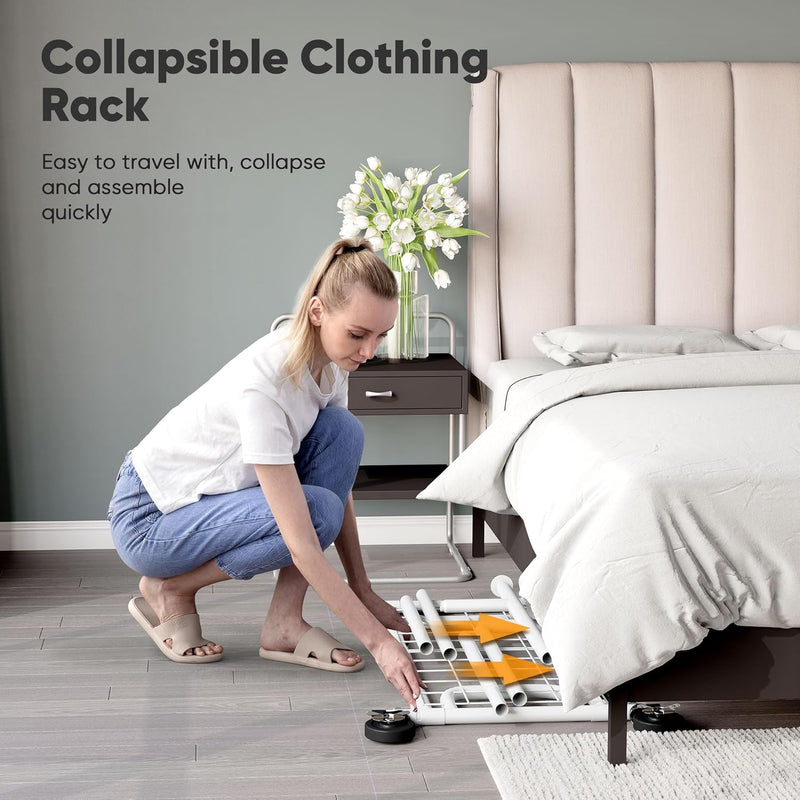 Heavy Duty Clothes Rail 238KG Capacity Extendable Hanging